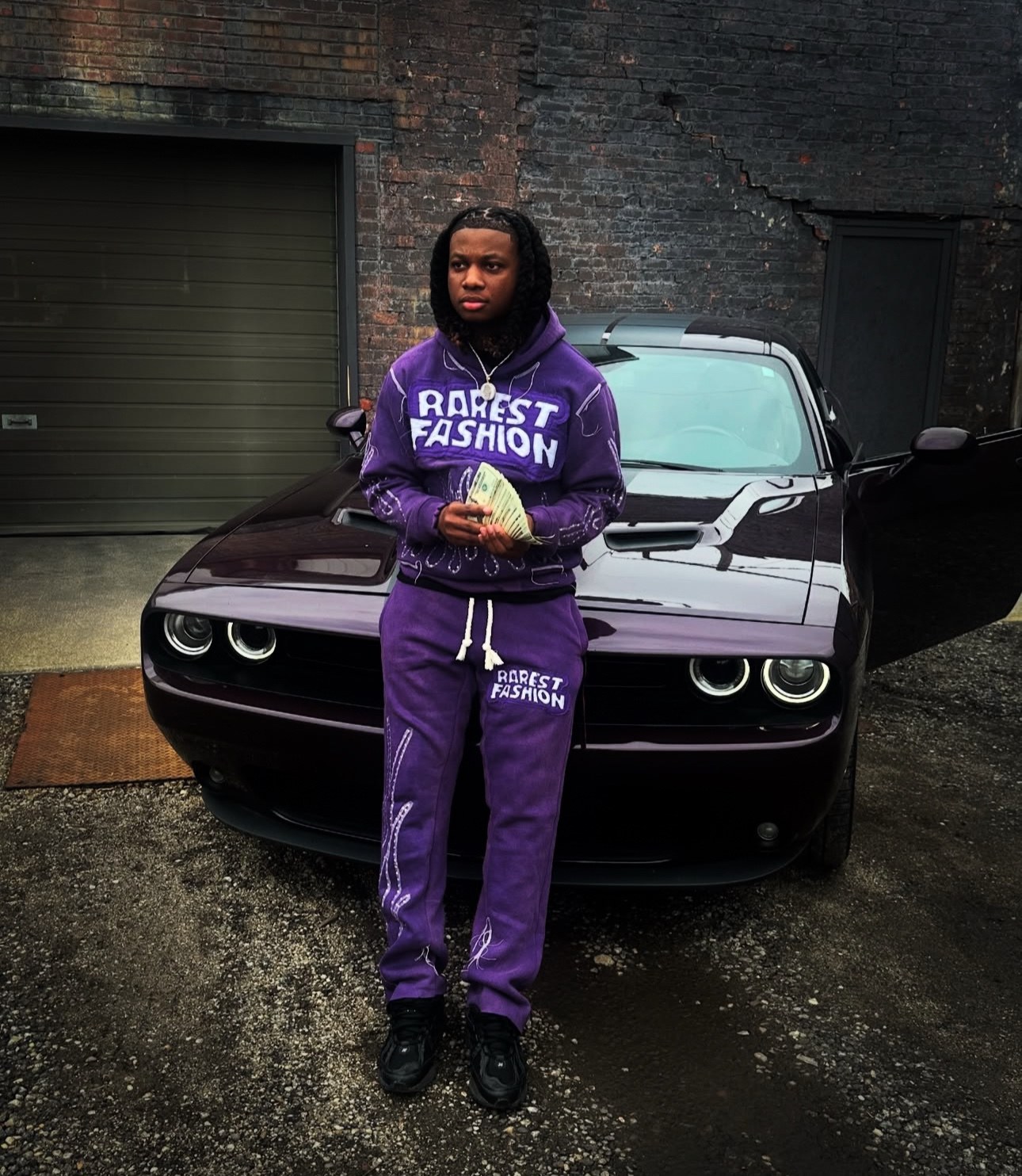 Purple, after hours — RAREST Fashion tracksuit