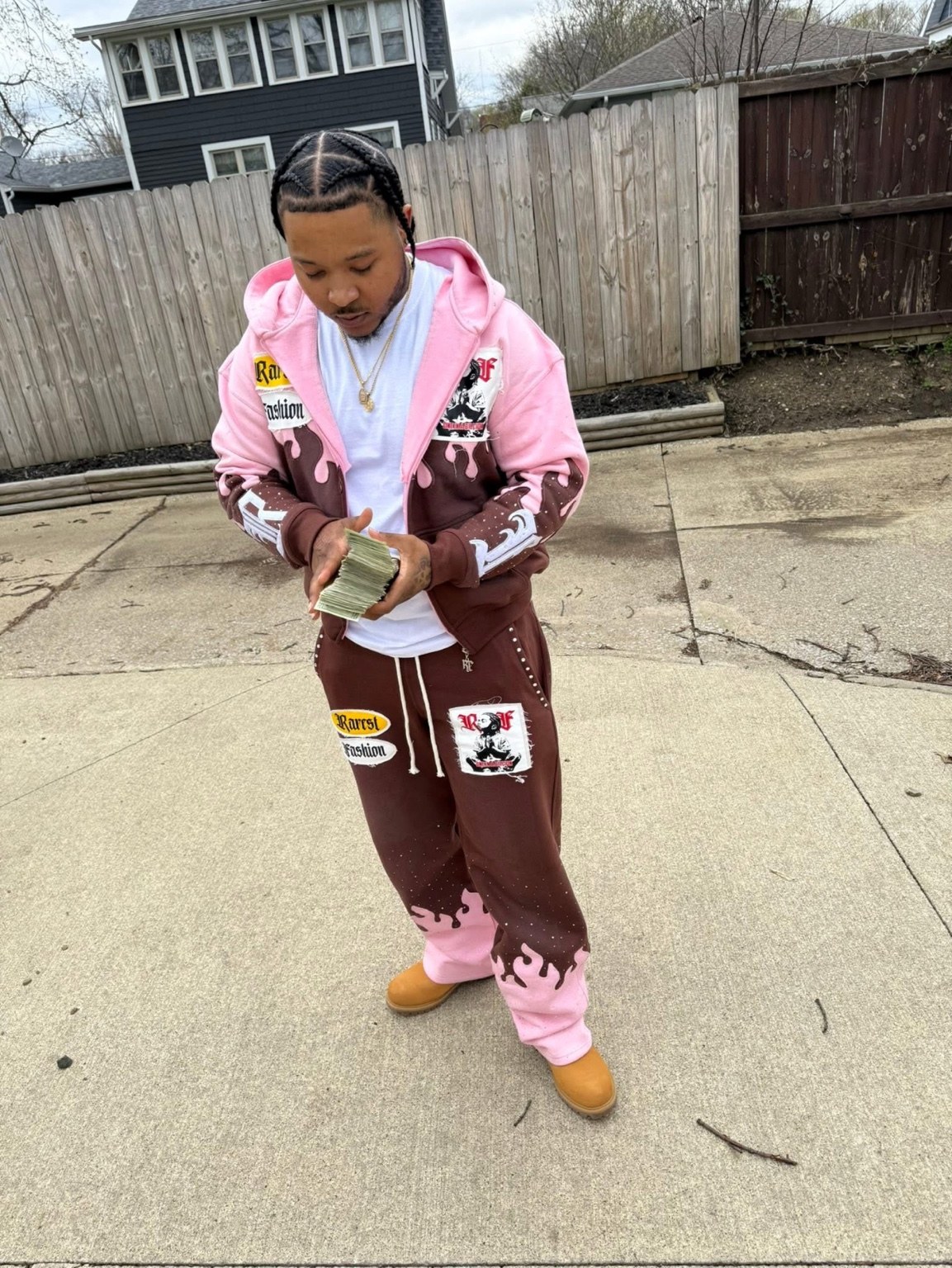 Burgundy, in motion — RAREST Fashion tracksuit