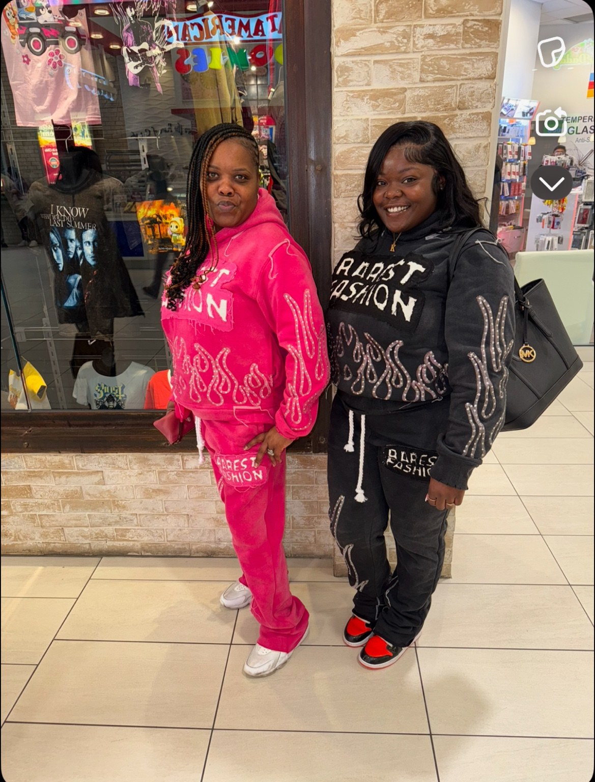 Two takes on the flame collection — RAREST Fashion tracksuit
