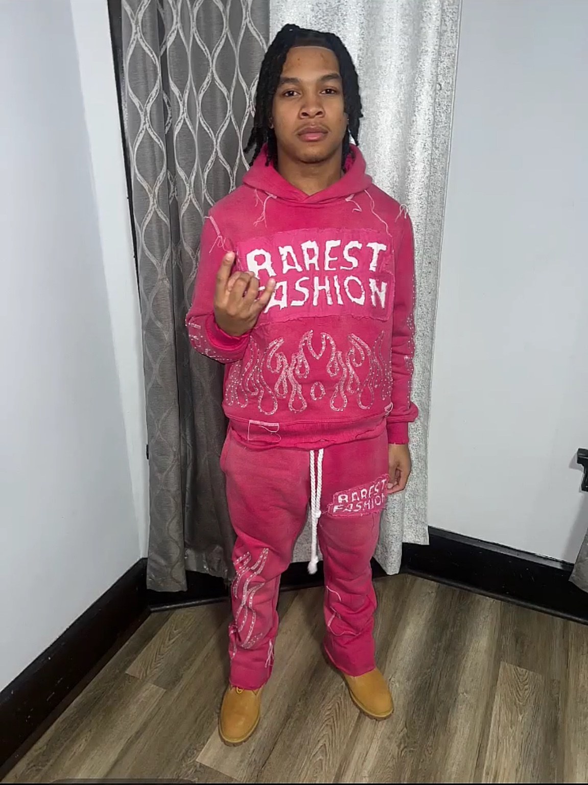 Pink, off duty — RAREST Fashion tracksuit