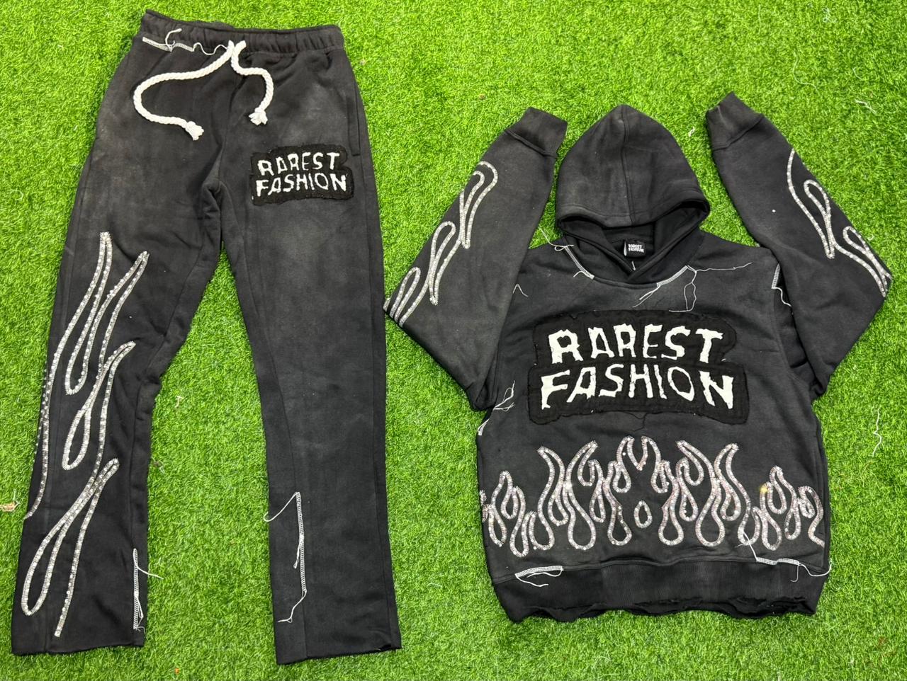 RF Original rhinestone tracksuit in Black