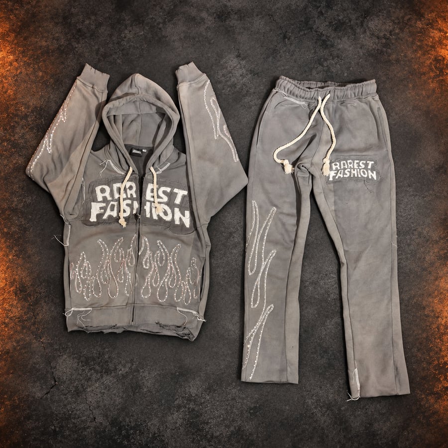 RF Original rhinestone tracksuit in Charcoal