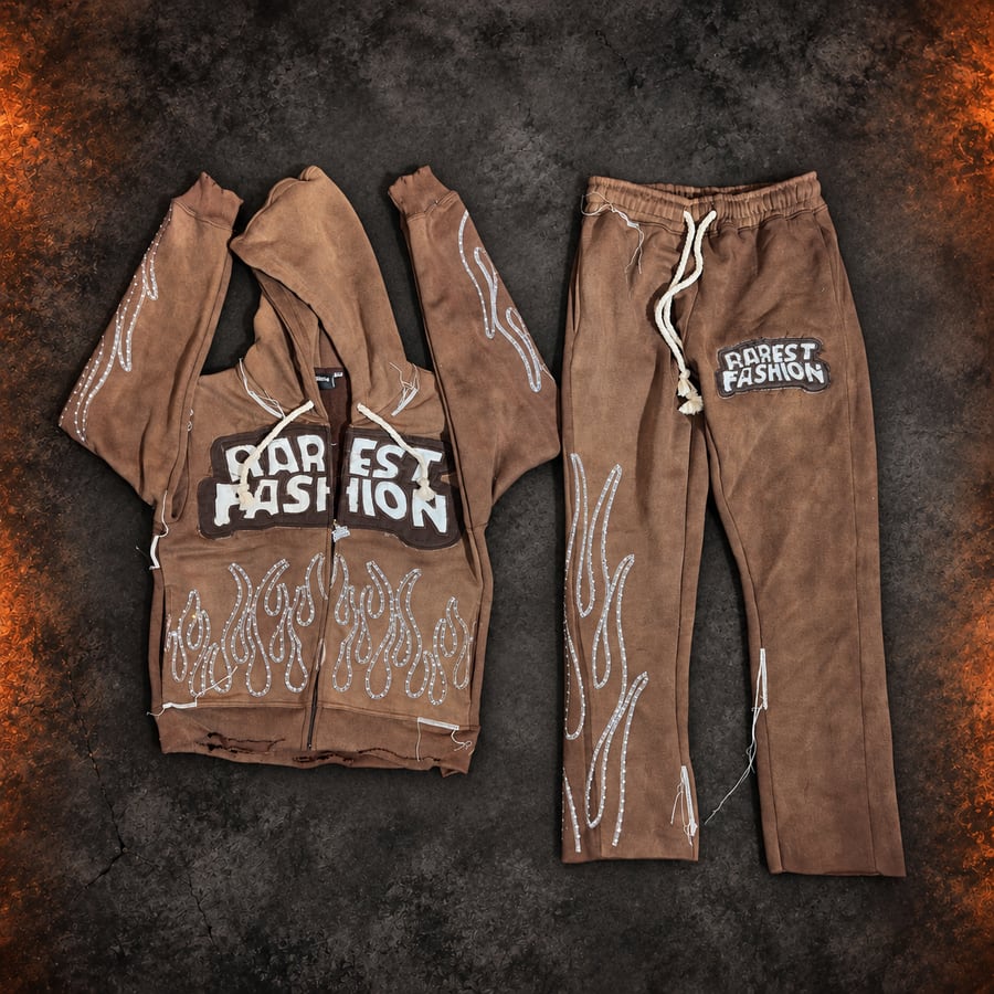 RF Original rhinestone tracksuit in Mocha